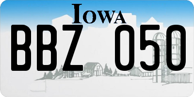 IA license plate BBZ050