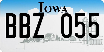 IA license plate BBZ055