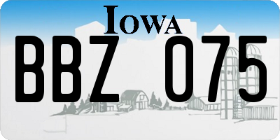 IA license plate BBZ075