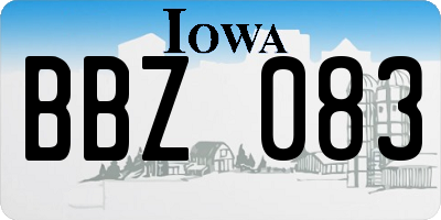 IA license plate BBZ083