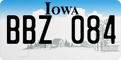 IA license plate BBZ084