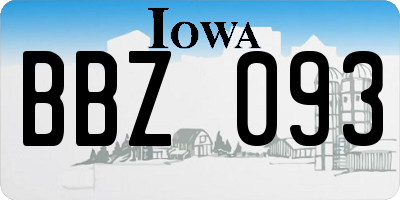 IA license plate BBZ093