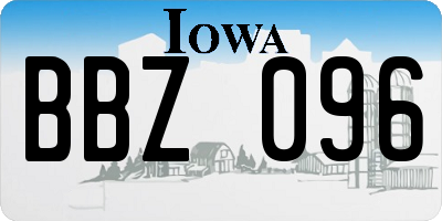 IA license plate BBZ096