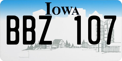 IA license plate BBZ107