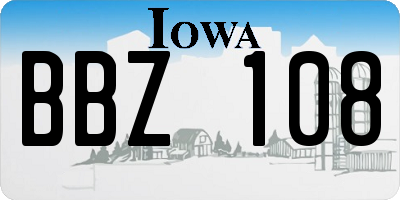 IA license plate BBZ108