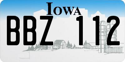 IA license plate BBZ112