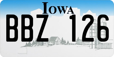 IA license plate BBZ126