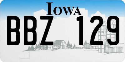 IA license plate BBZ129
