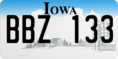 IA license plate BBZ133