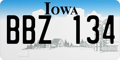 IA license plate BBZ134