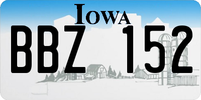 IA license plate BBZ152