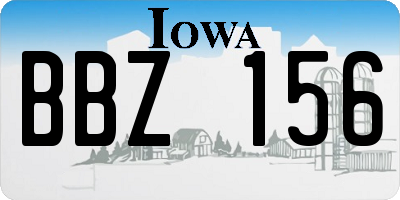 IA license plate BBZ156