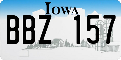 IA license plate BBZ157
