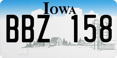 IA license plate BBZ158