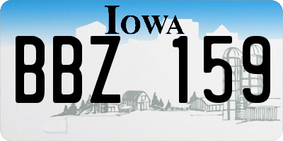IA license plate BBZ159