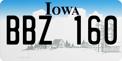 IA license plate BBZ160