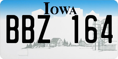 IA license plate BBZ164
