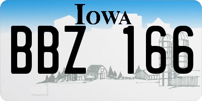 IA license plate BBZ166