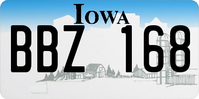 IA license plate BBZ168