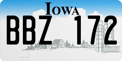 IA license plate BBZ172