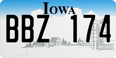 IA license plate BBZ174