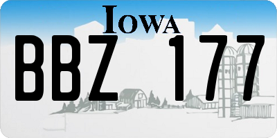 IA license plate BBZ177