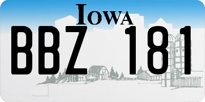 IA license plate BBZ181