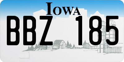 IA license plate BBZ185