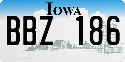 IA license plate BBZ186
