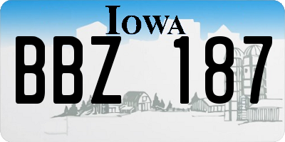 IA license plate BBZ187