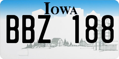 IA license plate BBZ188