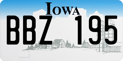 IA license plate BBZ195