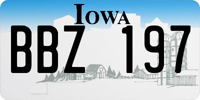 IA license plate BBZ197