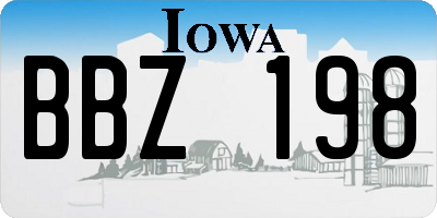 IA license plate BBZ198
