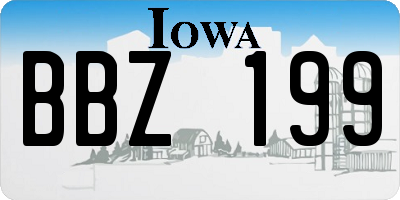 IA license plate BBZ199