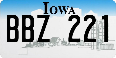IA license plate BBZ221