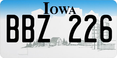IA license plate BBZ226
