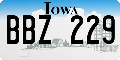 IA license plate BBZ229