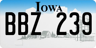 IA license plate BBZ239