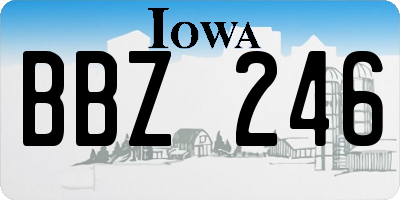 IA license plate BBZ246