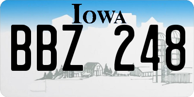IA license plate BBZ248