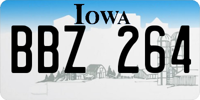 IA license plate BBZ264