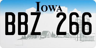 IA license plate BBZ266