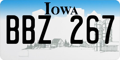 IA license plate BBZ267