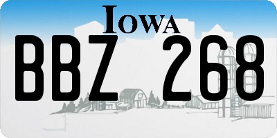 IA license plate BBZ268