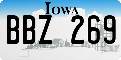 IA license plate BBZ269