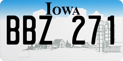 IA license plate BBZ271