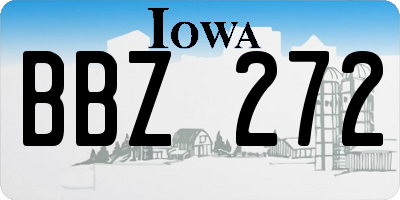 IA license plate BBZ272