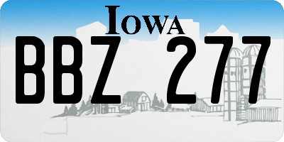 IA license plate BBZ277