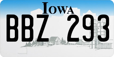 IA license plate BBZ293